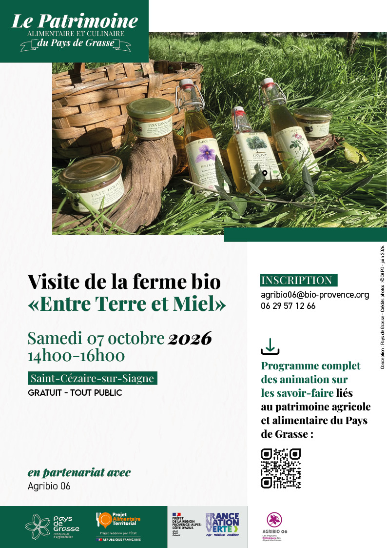 visite ferme bio St-Cezaire Pays de Grasse