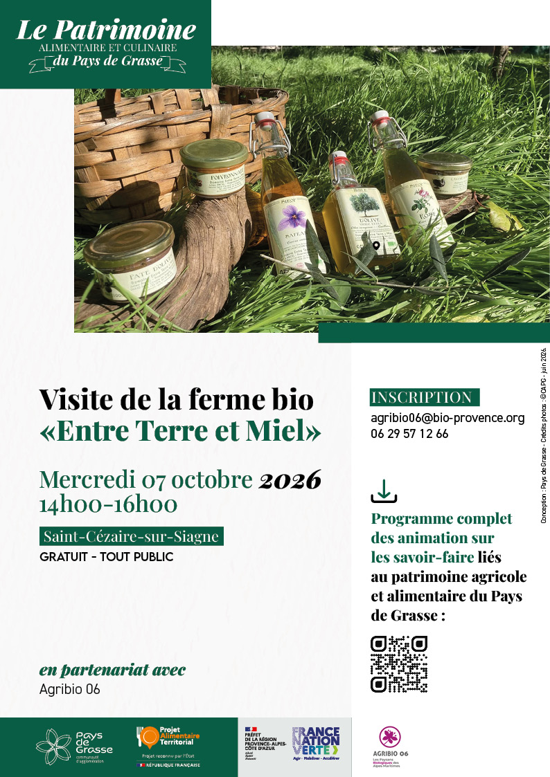 visite ferme bio St-Cezaire Pays de Grasse