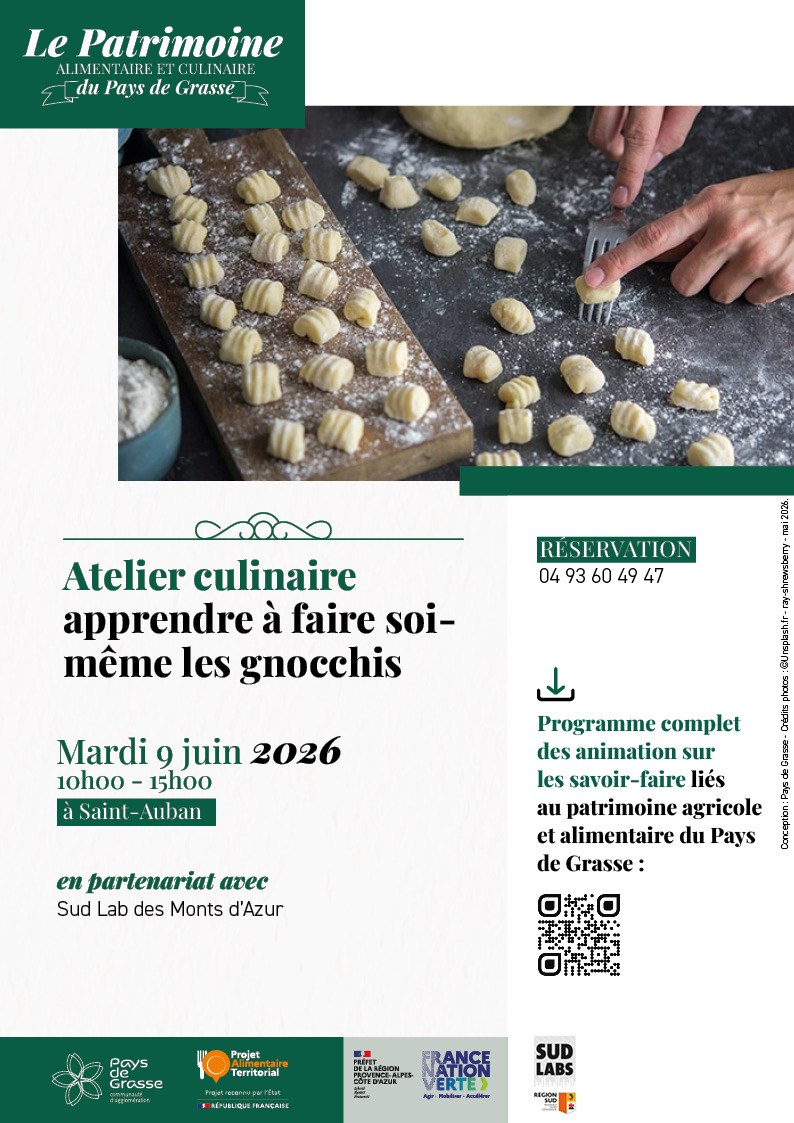 Atelier gnocchis Saint-Auban Pays de Grasse