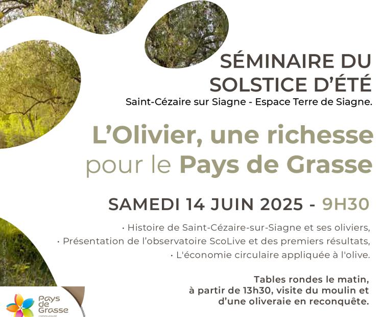 Séminaire du solstice d'été - L'olivier, une richesse pour le Pays de Grasse
