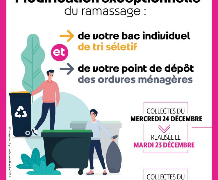 Collecte déchets CAPG noël 2025