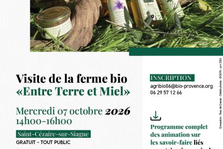 visite ferme bio St-Cezaire Pays de Grasse